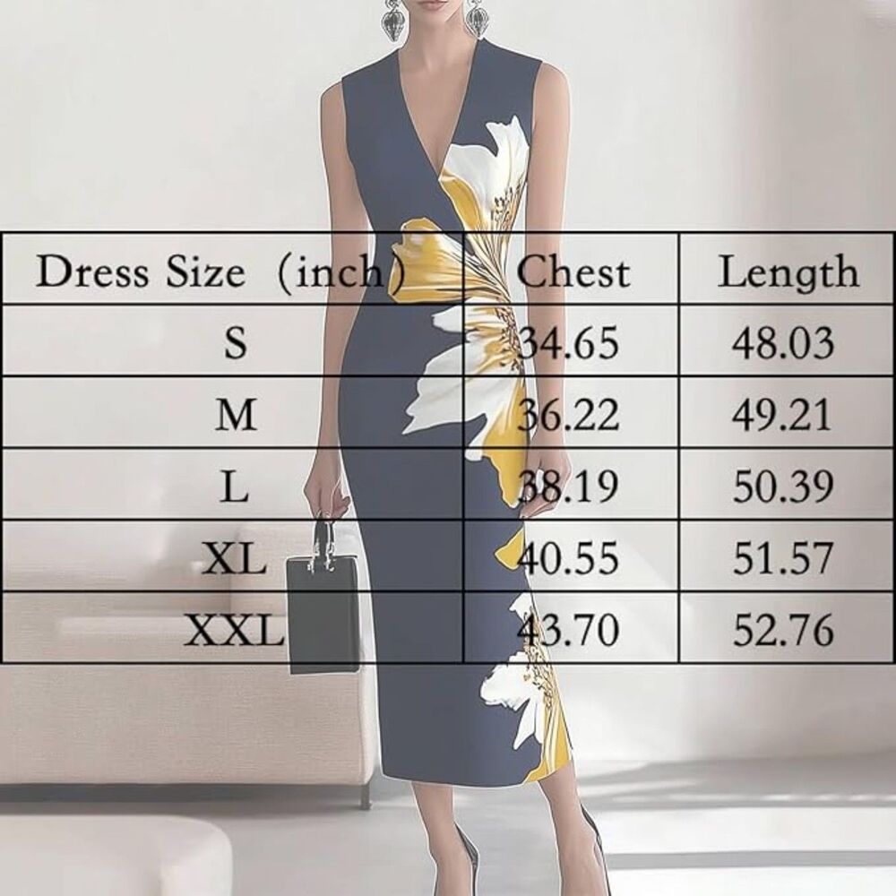 Brand New Hvt Blue Floral Halter-Neck Bodycon Maxi Dress – Size M - Picture 2 of 4